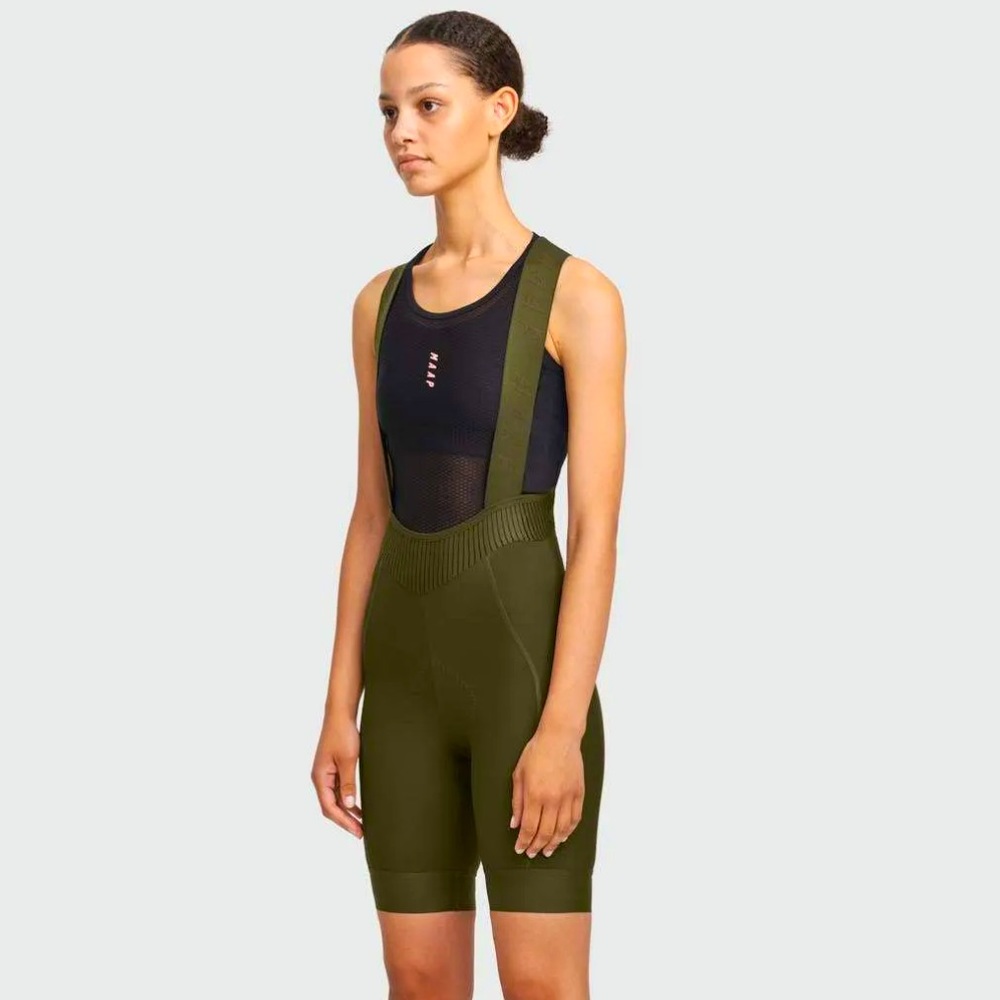 MAAP Womens Team Bib Evo in Olive Drab, XS, High-performance, quality never worn